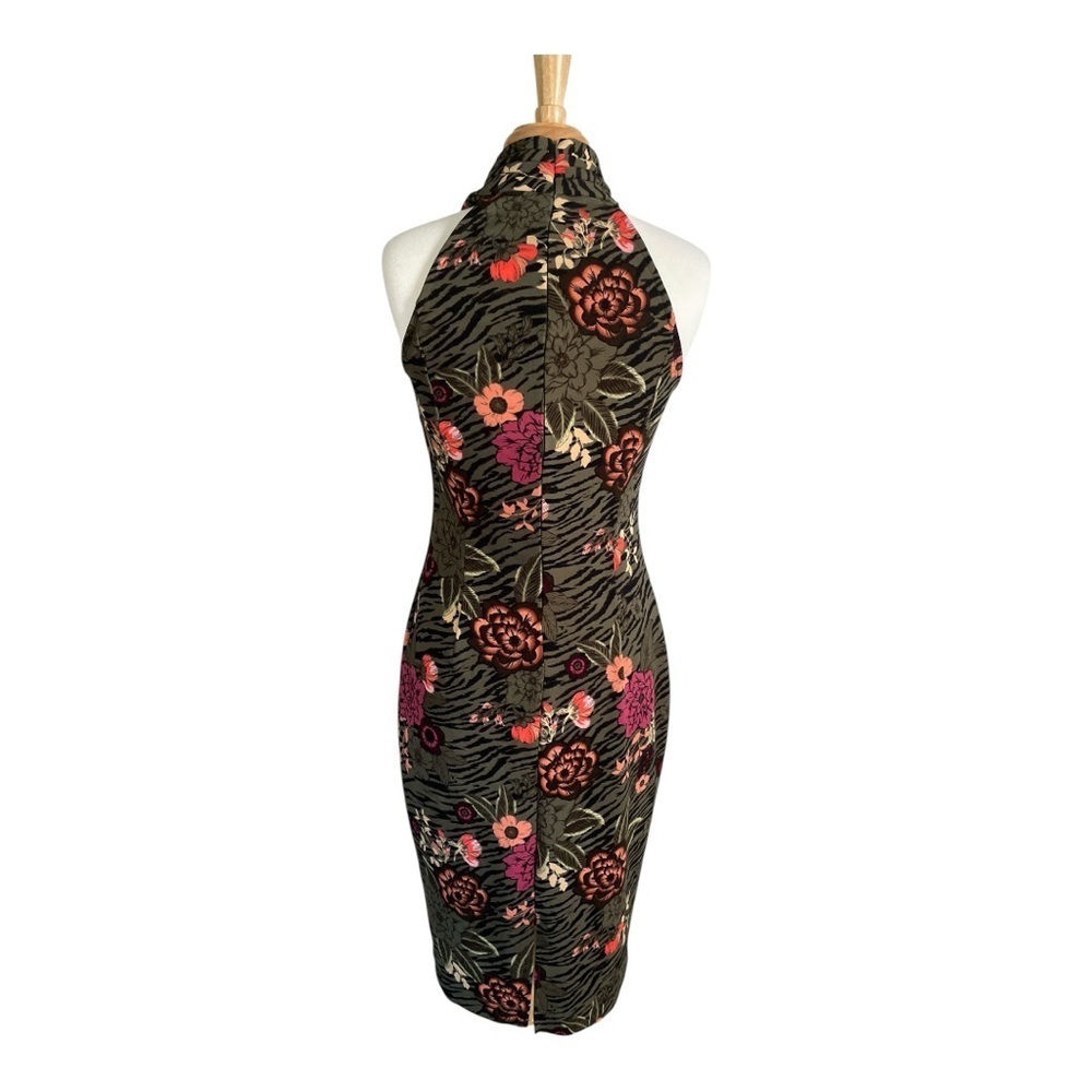 RACHEL Rachel Roy Floral Zebra/Floral Print Halter Midi Dress - Bold & Beautiful - Picture 2 of 4